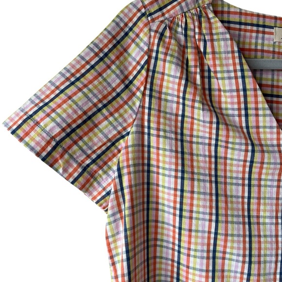 A.n.a Multicolor Plaid Women's Top XS - Picture 4 of 6